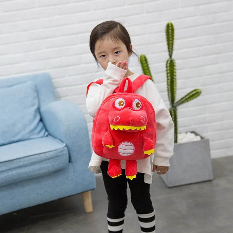 Cartoon Dinosaur Kids Backpack Cute 3D Animal School Bags for Boy Girl Autumn Winter Plush Kids Kindergarten Schoolbag 250121