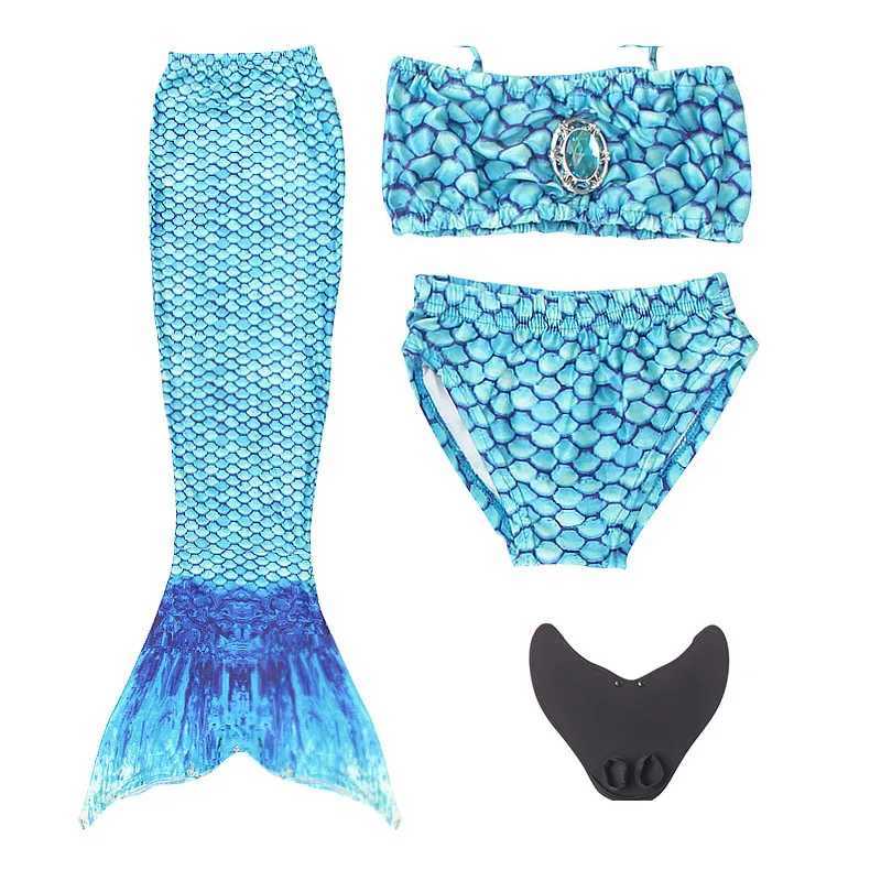 Mermaid Costume for Girls Mermaid Tail for Swimming Can Add Monofin Fin Kid Childrens Mermaid Costumes Cosplay Birthday Gift W250117