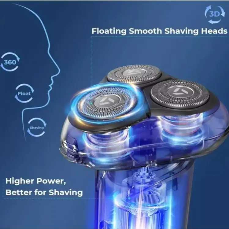 Sejoy Electric Beard Trimmer Mens Razor Rotary Rechargeable Beard Shaving Mane Men Trimmer CordlessW250117