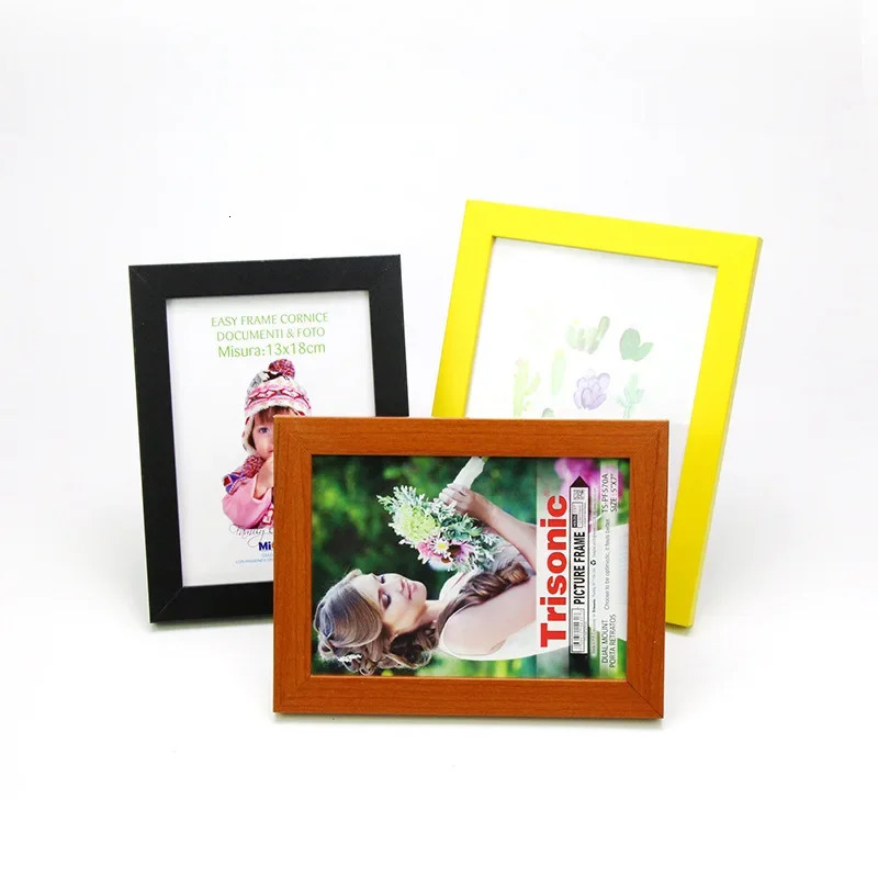Colorful Picture Frames Wood Frame for Wedding Po Kids Disply Idol Holder Porta Retrato Marco De Fotos 250114
