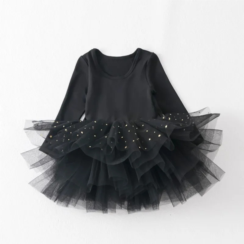 Baby Girl Princess Sequins Ballet Tutu Dress Long Sleeve Infant Toddler Child Tulle Vestido Party Dance Baby Clothes 1-5Y 250120