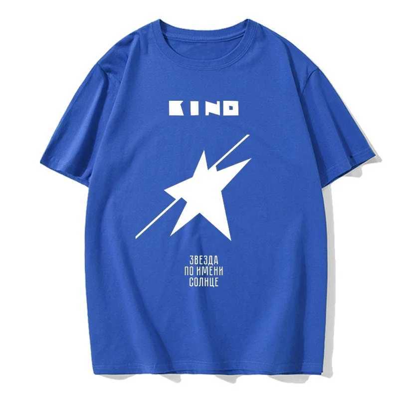 Kino Russian Band Album A Star Named Sun T-Shirt Boys Animal Print Shirt Cute Tops Blank T Shirts Mens T Shirt W250117