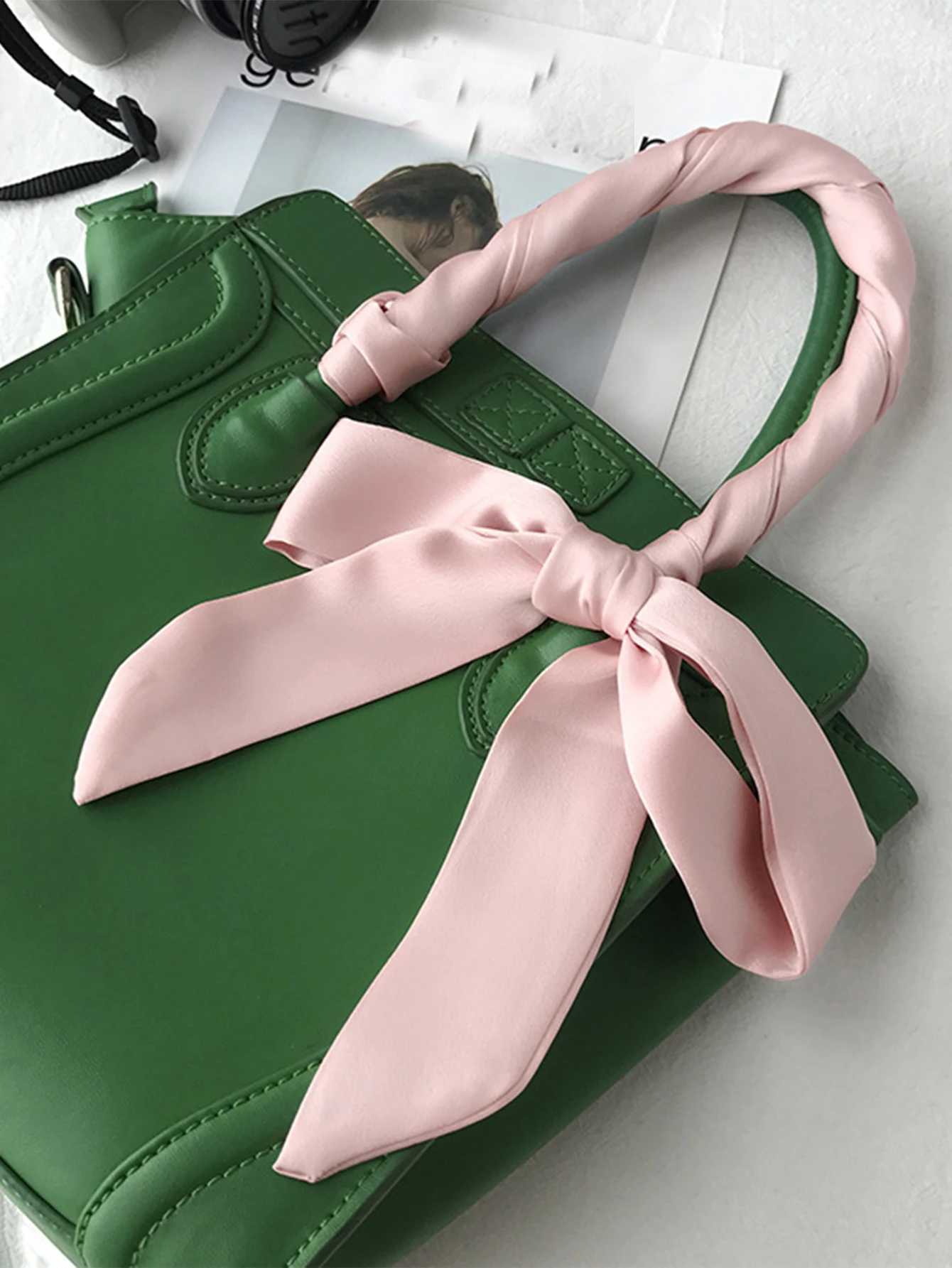 2*160cm Womens Skinny Silk Scarf Long Hair Strip Silk Ribbon Small Neck Scarves Bag Handle Ribbon Scarf Kerchief Ladies Tie W250118