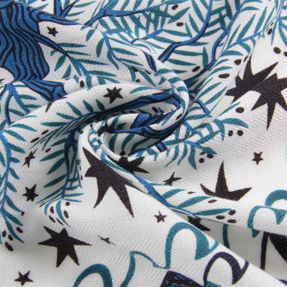 POBING 30% Silk 70% Cashmere Scarf Women Hand Rolled 12 Zodiac Sign Print Square Scarves Wrs Bandana Big Hijabs Female Foulard W250118