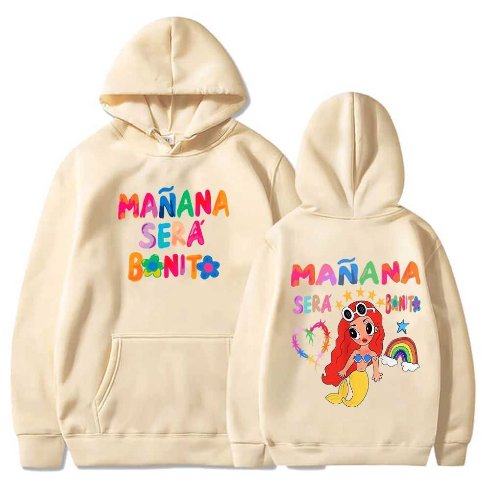 Female singer Carol G hoodie Manana Sera Bonito printed hoodie multi-color sweatshirt Y2k wool hoodie W250117