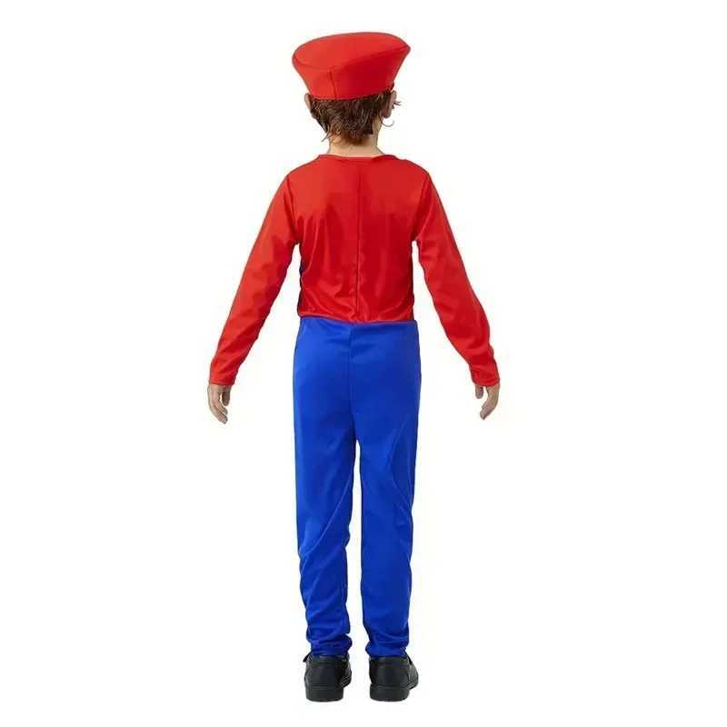 Kids Brothers Cartoon Game Costume Anime Button Up Bodysuit Saints Day Funny Character Play Dress Up Costume Beard Gloves Gift W250117