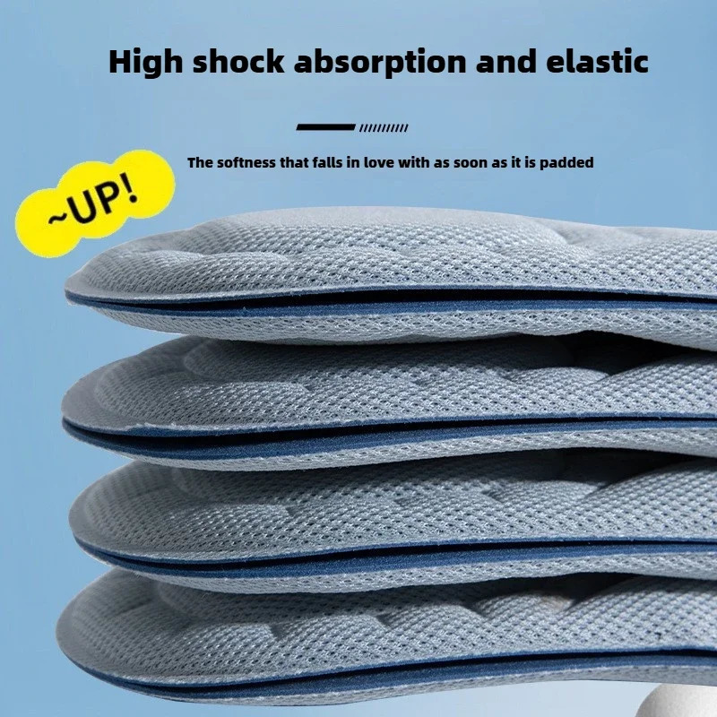 Men 5D Massage Insoles Super Soft Sports Shoes Insole for Feet Running Baskets Shoe Sole Arch Support Orthopedic Inserts 250114