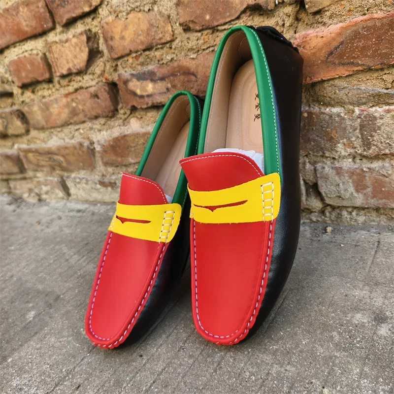 Mens Shoes Casual Luxury Formal Mens Loafers Italian Breathable Boat Shoe Male Flat Casual Driving Shoes Man FootwearXJ250118