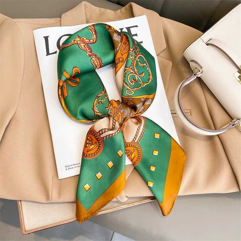 Spring/Summer New 70 Square Scarf Fashion Chiffon Silk Scarf Versatile Thin Neck Scarf W250118
