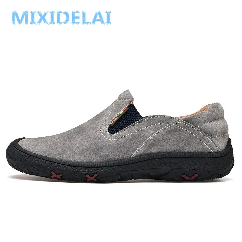 MIXIDELAI Moccasins Male Loafers For Men Shoes Slip On Flats Genuine Leather Driving Walking Soft Footwear Quality Spring Boat 250113