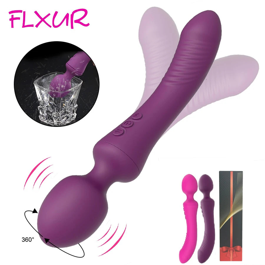 Dual Vibrator Sex Toys for Women Powerful Magic Wand Clitoris Vagina Massage Anal Plug G Spot Vibrating Adults Sexy Products 250114