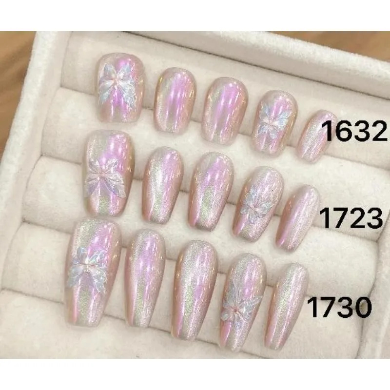 1730 10pcs Handmade Nail Art Press-on Nails 250108