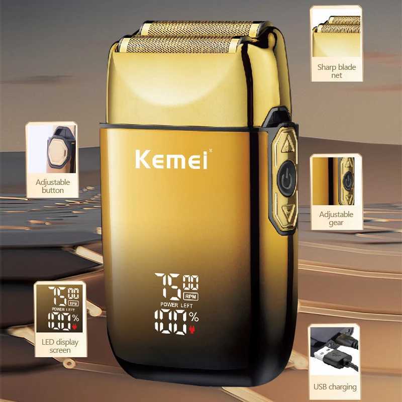 Kemei TX10 electric shaver rechargeable beard foil shaver mens bald shaver mens shaverW250117