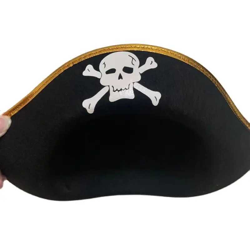 Boy Party Clothes Skull Pirate Cape Cosplay Costume Childrens Pirate Cloak Hat Toy Set Halloween Birthday Party Gifts W250117