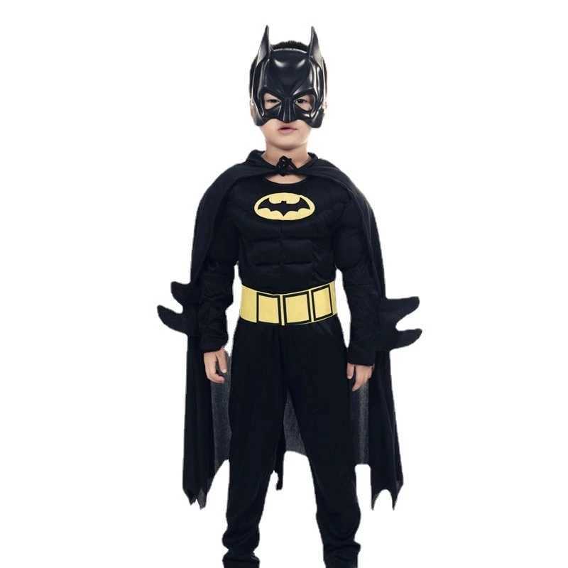 Childrens bat role-playing jumpsuit hero costume set with corner mask male superhero Wayne role-playing high-quality Halloween carnival party W250117