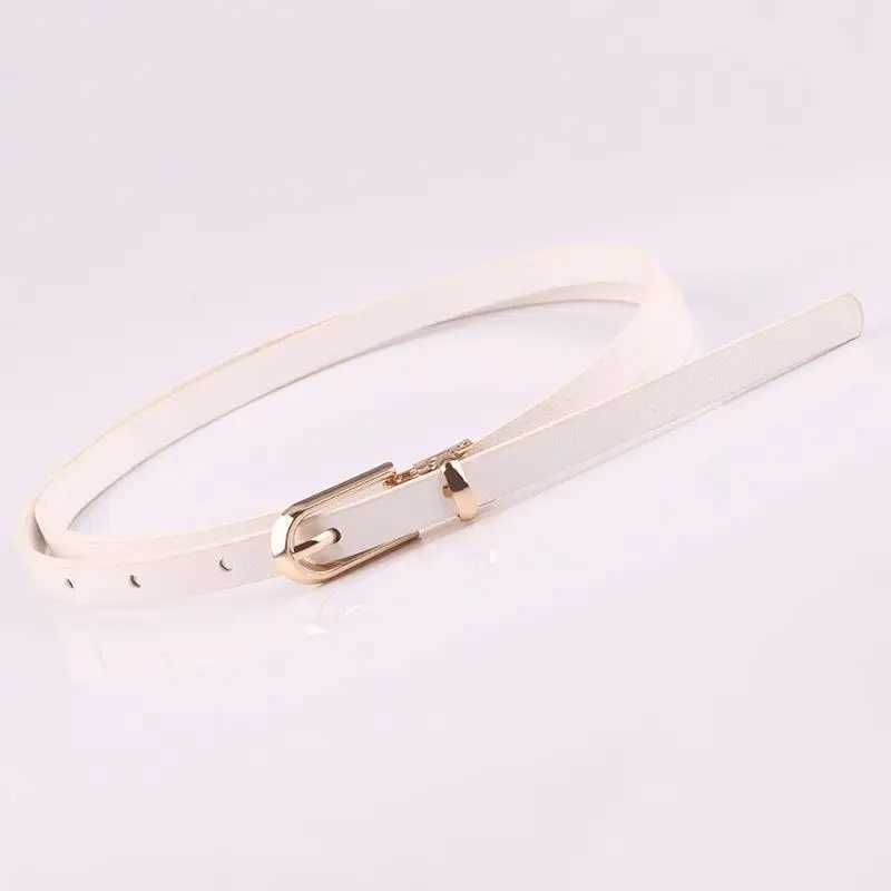 Fashion Leather Thin Belts For Women Black Skinny Waistband Metal Pin Buckle Adjustable Belt Jeans Sweater Decorative Waistband W250120
