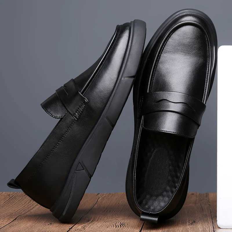 Genuine Leather Loafers Men New Comfy Mens Boat Flats Fi Brand Style Man Casual Shoes Versatile Dress Footwear Drive ShoesXJ250118