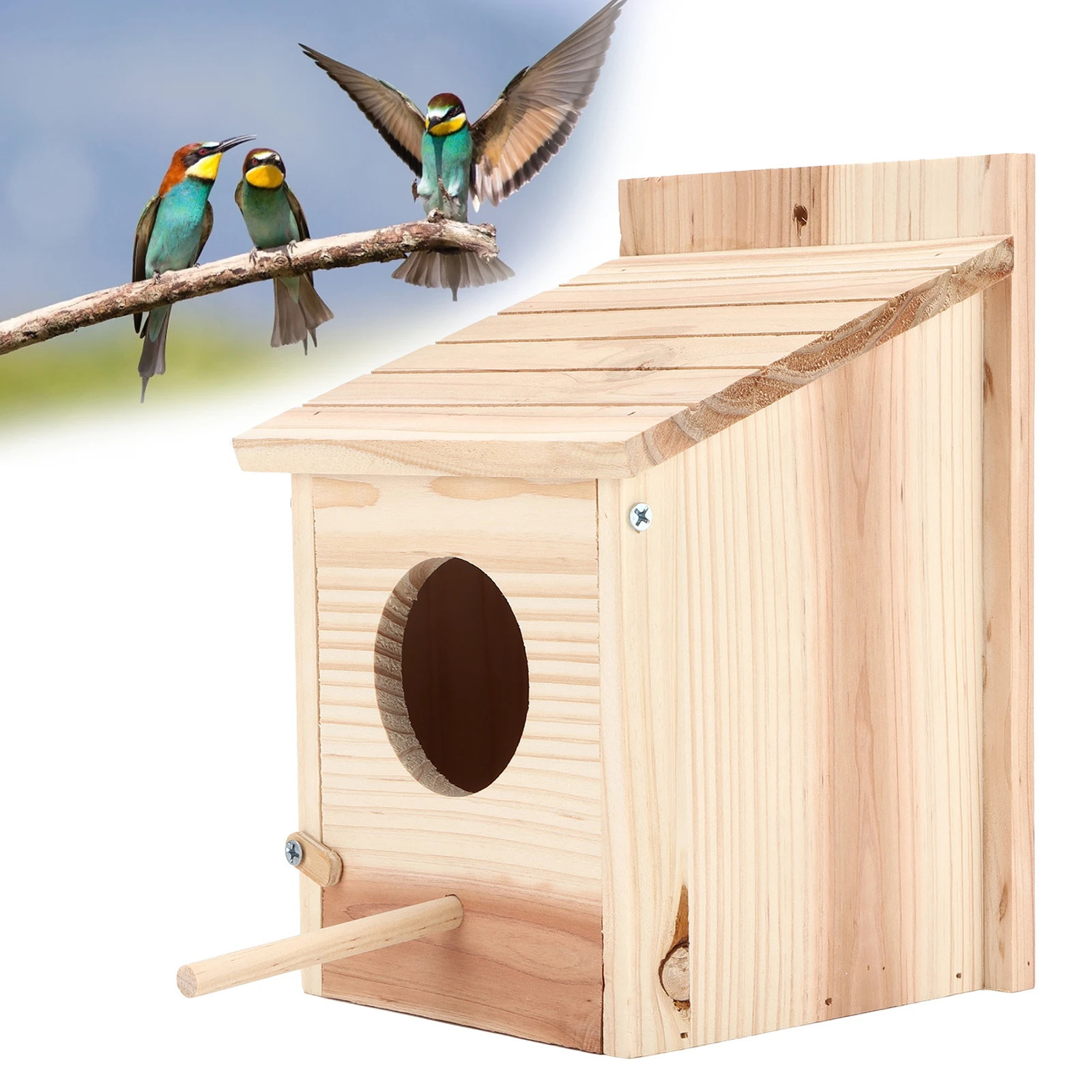 Innovative Natural and DIY Outdoor Breeding Box Outdoor Wooden Birdhouse Wooden Birdhouse 250207