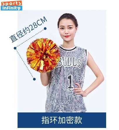 Colorful Cheerleading Pom Poms Hand Finger Cheer Balls Black Blue Gold Silver Red Green Dance Poms Cheerleading AccessoriesW250121