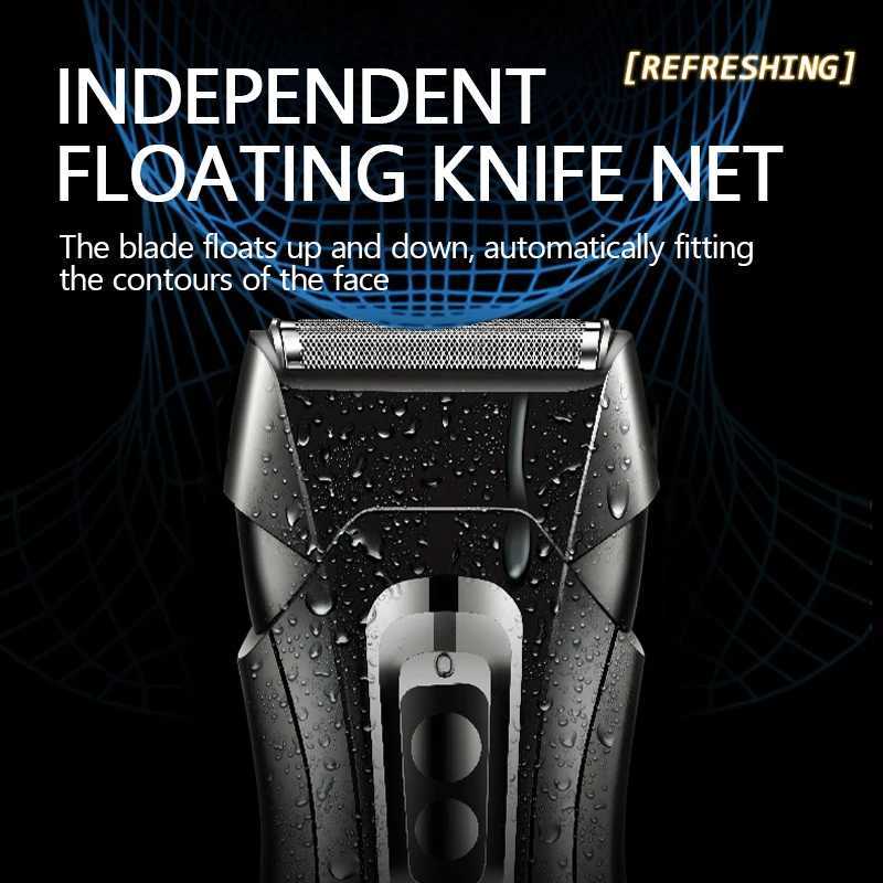 Kemei KM-T98 electric shaver mens waterproof cordless charging beard trimmer shaver reciprocating hair cutting precision trimmerW250117