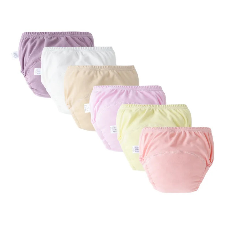 4/6Pcs Baby Diaper Training Pants for Girls Boys Kids Underwear Washable Infant Cloth Diaper Reusable Nappies Toddler Shorts 250114