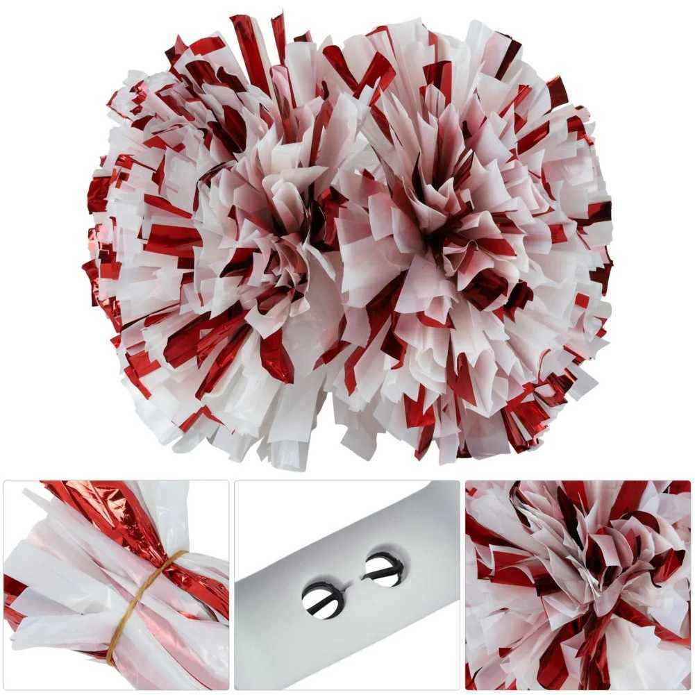 2PCS Cheerleader Pompom Girls Vevor Handle Style Cheering Ball Flower Sports Match Vocal Dance Party Concert Decorator PropsW250121
