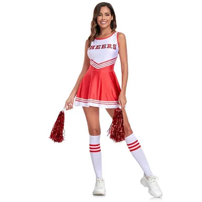 Sexy Kid Girls Adult Cheerleader Costume Stage Performance Cheerleading Dress racer Parent-Child Cosplay Uniform Full SetW250121