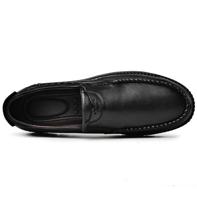 High Quality Loafer Casual Mens Comfortable Flats Genuine Leather Luxury Loafers Men Casual Shoes Designer Original Adulto ShoesXJ250118