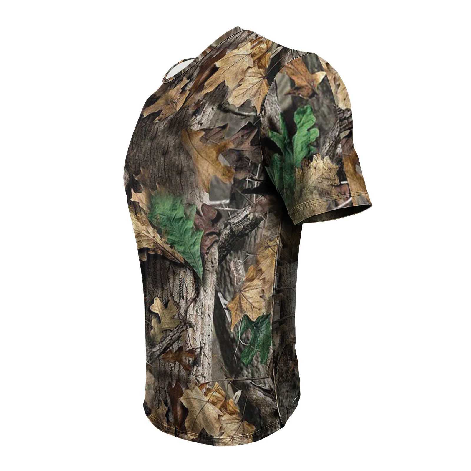 Y2K Tree Camouflage Casual Tops for Men Outdoor Street Harajuku Disguise Print Graphic T-Shirt W250117
