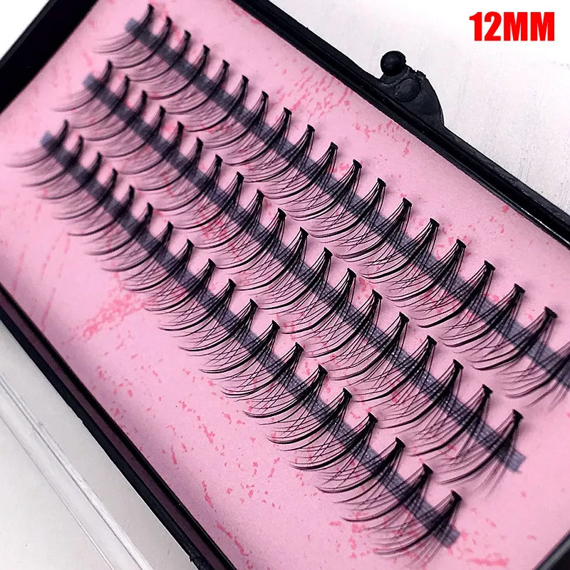 4 packs/lot Pro 57 Knots Black Tapered Individual False Eyelashes Eye Lash Makeup Extension Choose 8mm 10mm 12mm 14mm L1604 250121