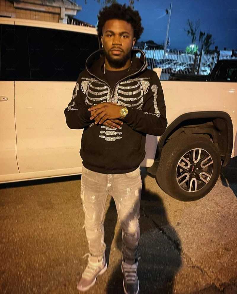Mens Rhinestone Skeleton Sweatshirt Korean Fashion Punk Sport Coat Pullover skull graphics Goth Long Sleeve Hoodie Y2k jacket W250117