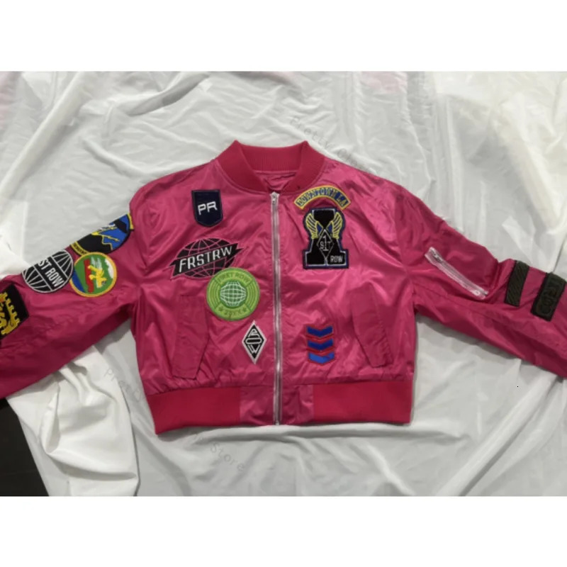 Varsity Women Crop Coat Patchwork Motorcycles Jackets Autumn Winter Y2K Streetwear Sexy Night Club Party Bomber Jackets 250118