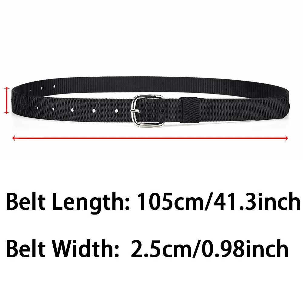 Womens leather belt canvas needle buckle thin waistband outdoor sports and leisure work pants jeans belt mountain climbing belt childrens belt W250120