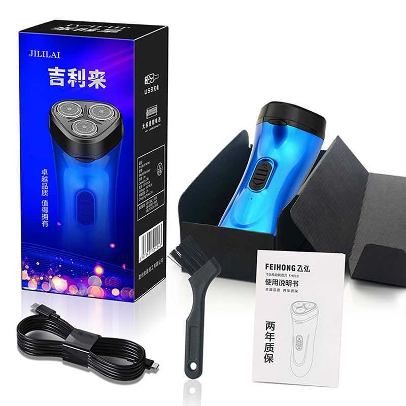 Mini Electric Shaver Men Portable Electric Razor Beard Knife USB Charging Mens Shavers Face Body Razor Men Shaver Three HeadsW250117