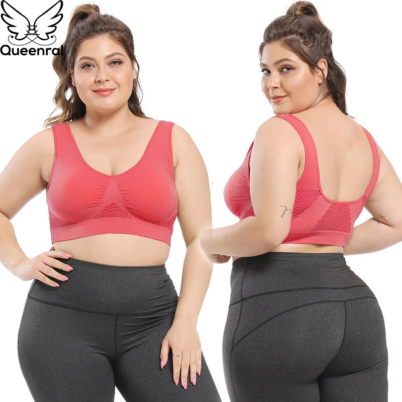 3pcs Bras For Women Plus Size Bra With Pads Seamless Underwear Active Brassiere Breathable Mesh Wireless Vest 250122
