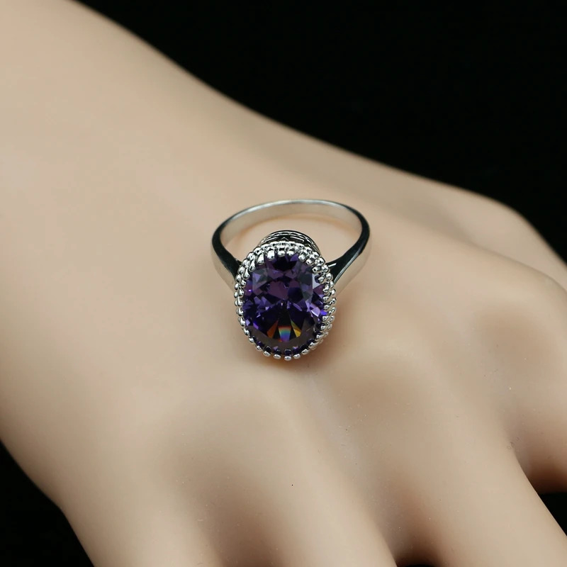 925 Sterling Silver Jewelry 11 Multicolor Cubic Zirconia Rings For Women Rings Size 6 7 8 9 10 250121
