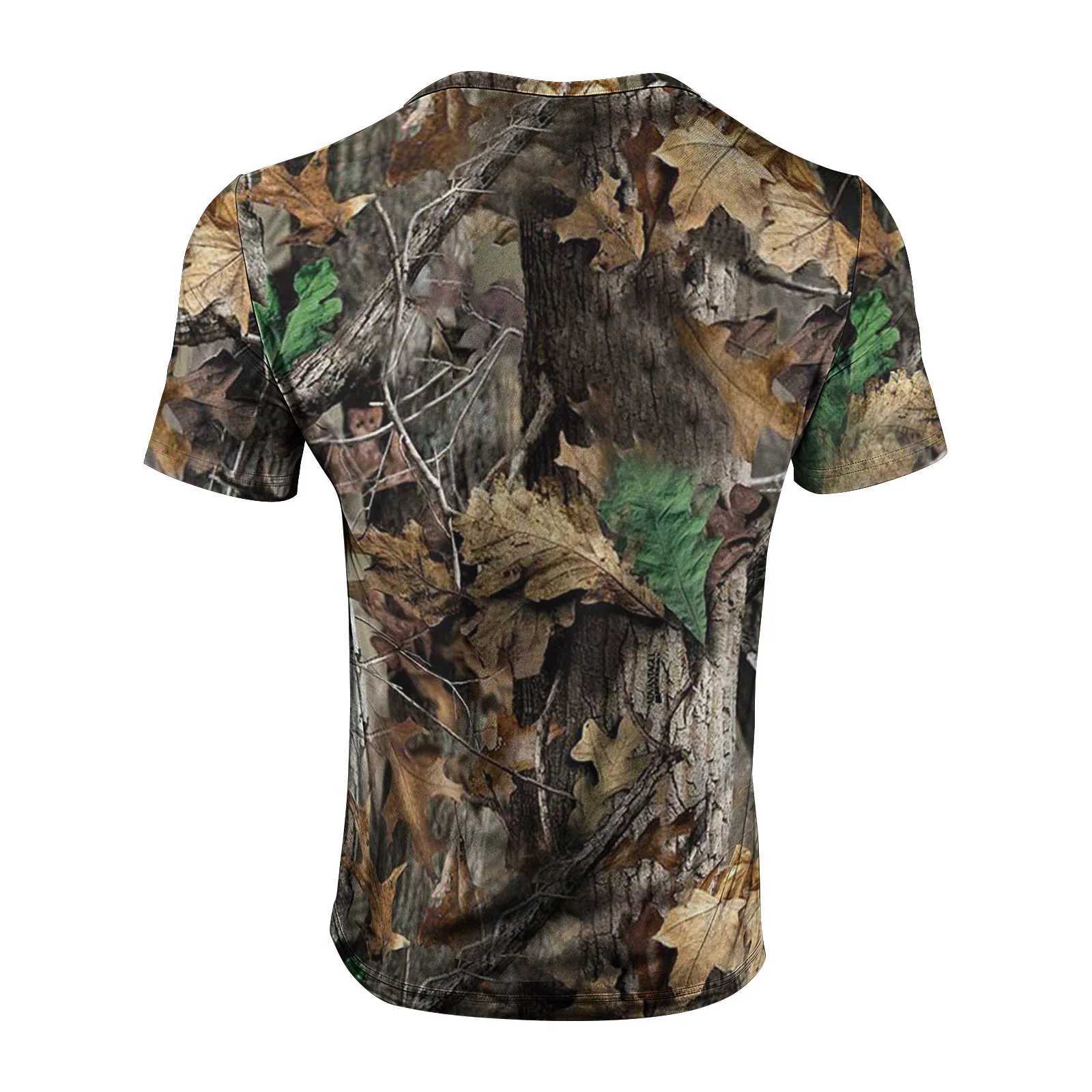 Y2K Tree Camouflage Casual Tops for Men Outdoor Street Harajuku Disguise Print Graphic T-Shirt W250117