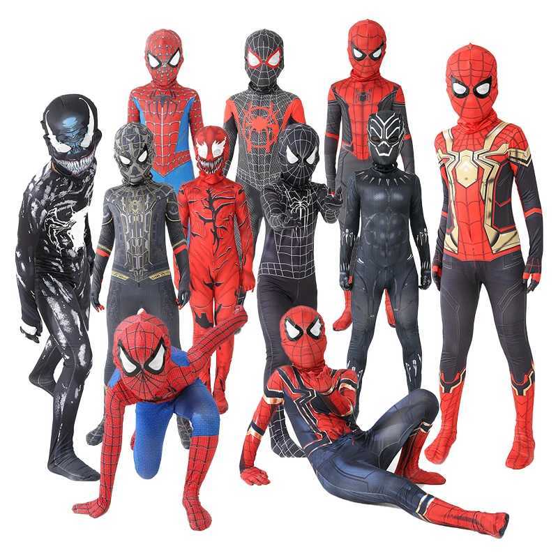 New Miles Morales Far From Home Cosplay CoStume Zentai CoStume superhero Bodysuit Spandex Suit for Kids Custom Made W250117