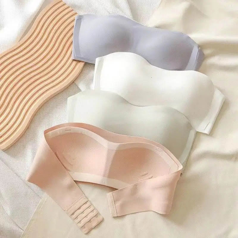 Summer Strapless Bra Women Underwear seamless Push Up Brassiere Invisible Small Chest Tube Top Antilight Wedding Womens 250122