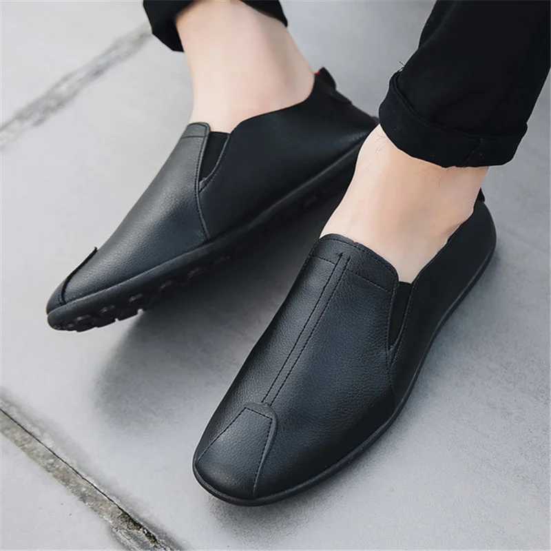 Men Loafers Shoes Spring 2023 Fi Boat Footwear Man Brand Leather MenS Shoes Men Comfy Drive Mens Casual ShoesXJ250118