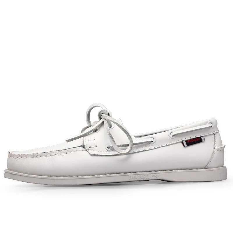 2022 New Men Loafers Fi Genuine Leather Casual Flat Slip- Driving Footwear Boat Shoes Comfortable Lazy Male ShoesXJ250118