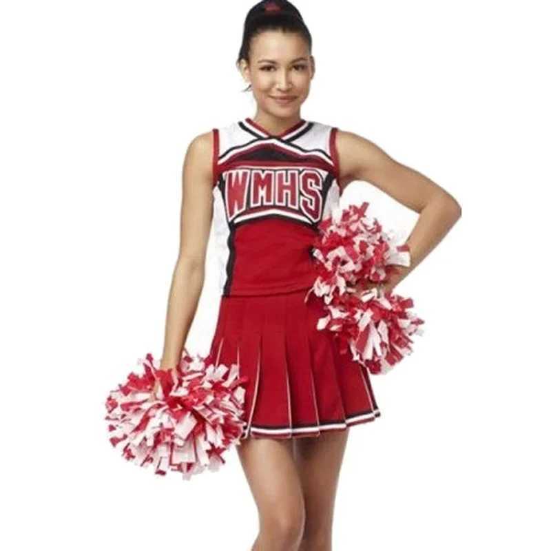 Girl Cheerleader Costume Glee Style Cheerleading Varsity Cheerleader Costume Fancy Dress Uniform High school Glee Club ClothingW250121