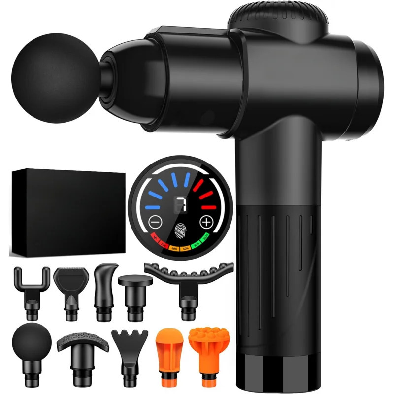 Massage Gun Deep Tissue Back for Athletes Pain Relief Percussion Massager with 10 Massages Heads 250108
