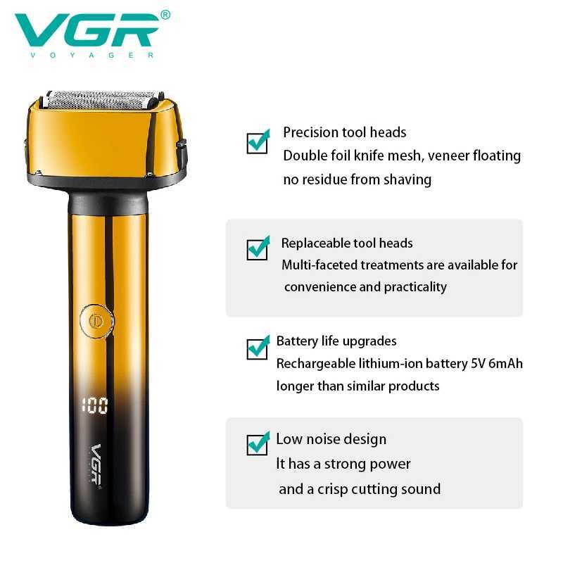Original VGR 3in1 Foil Electric Shaver For Men grooming kit Facial Beard Hair Eyebrow Trimmer Rechargeable Electric RazorW250117