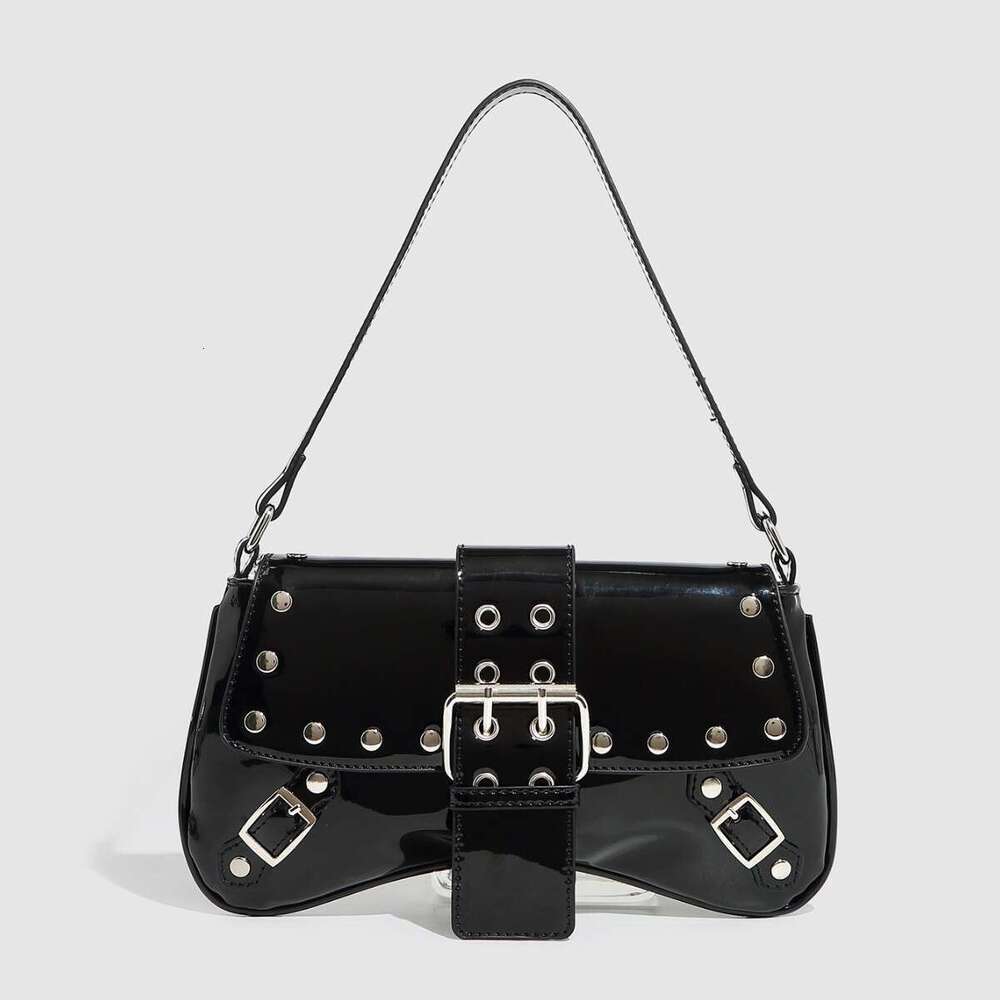 Punk style willow nail shoulder bag, handbag, armpit bag