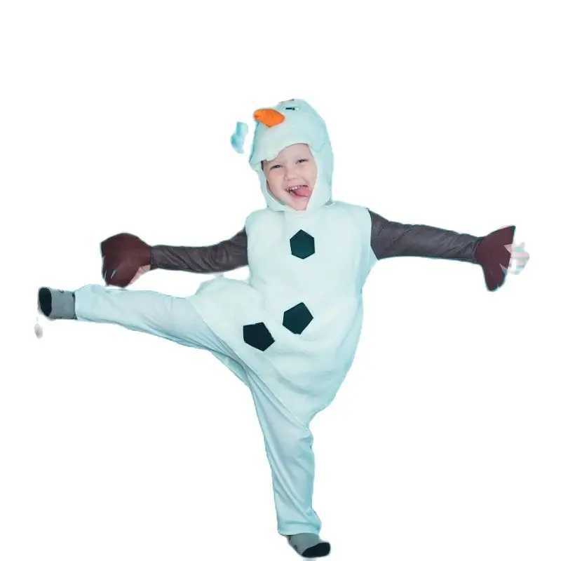 Kids Halloween Costumes Child Comfy Deluxe Plush Adorable Olaf Cosplay Toddler Favorite Cartoon Movie Snowman Party Dress-up W250117
