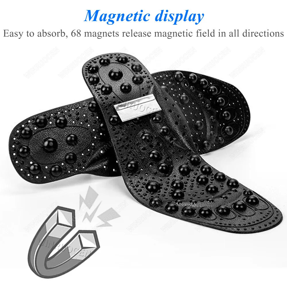 Upgrade 68 Massage Magnets Slimming flat foot Orthopedic Insoles Therapy Acupressure Weight Loss arch support Non-Slip Pad 250120