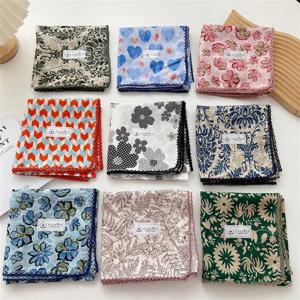 70cm Handkerchief Cotton Neck Scarves For Women Small Neckerchief Bag Scarfs Square Headband Cute Bandana Head Hair Scarf Female W250118