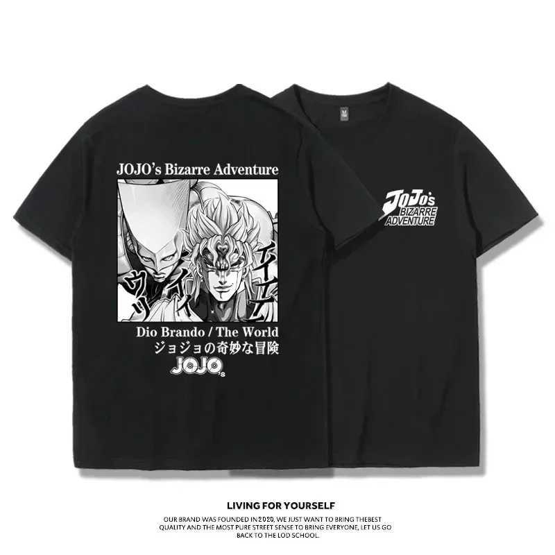 Fashion Jojo Bizarre Adventure Short Sleeve T-shirt Vaporwave Aesthetic Jotaro T-Shirt Harajuku Y2k Tee Oversized Men Women Tops W250117