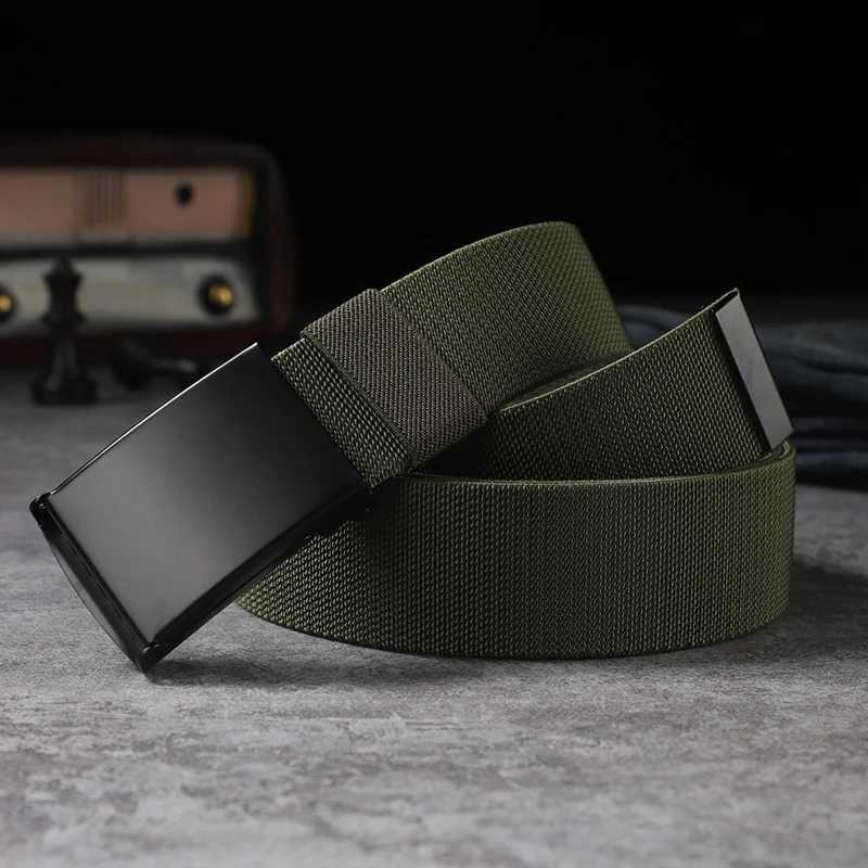 A suit of men elastic automatic buckle belt casual woven outdoor zippy belt using daily commuting W250120